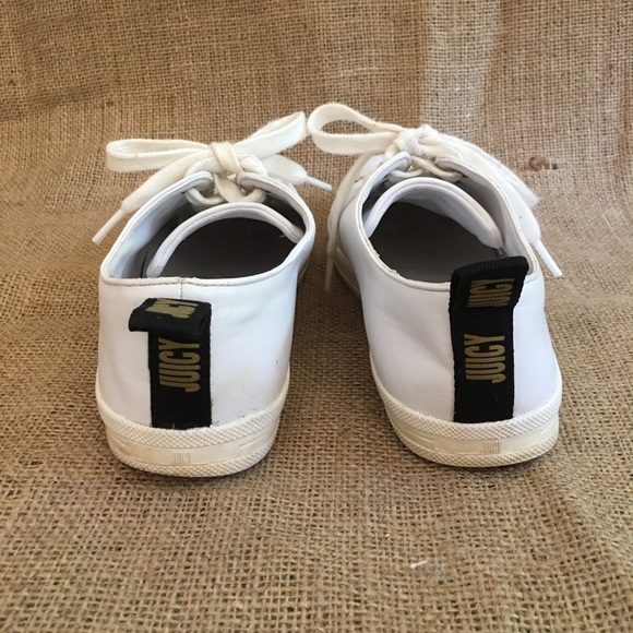 Juicy Couture White Low Top Sneakers Size 8.5 - Picture 5 of 10